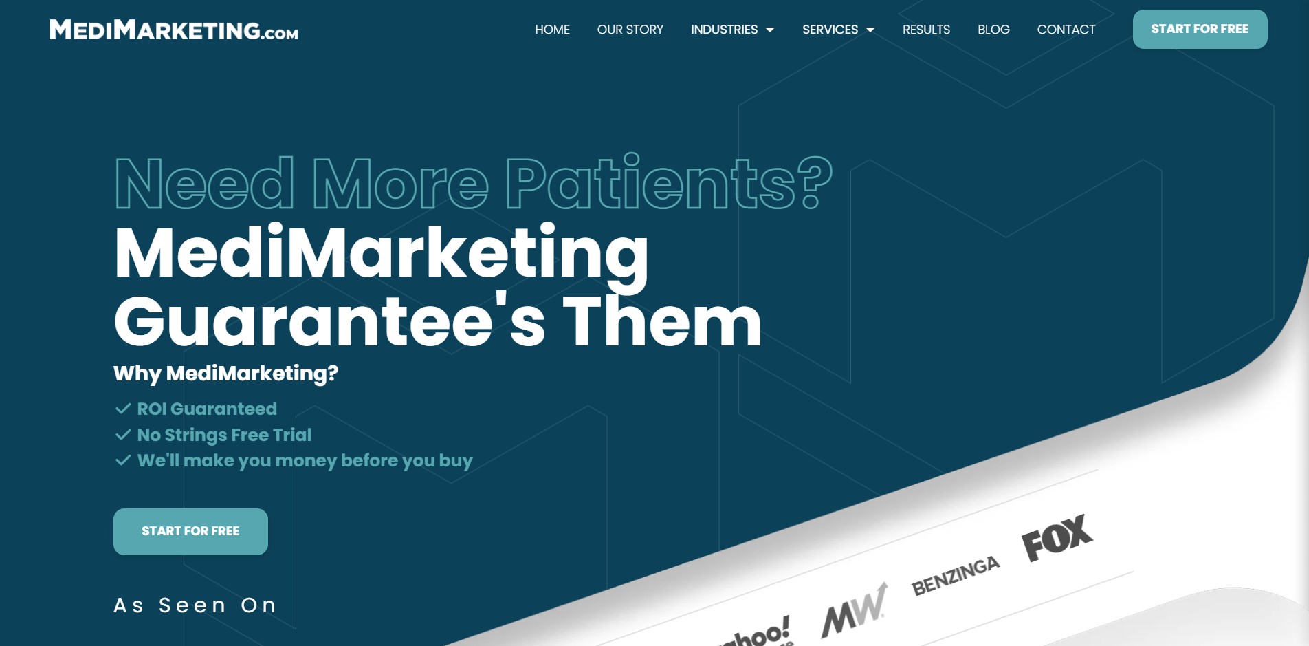 MediMarketing.com homepage