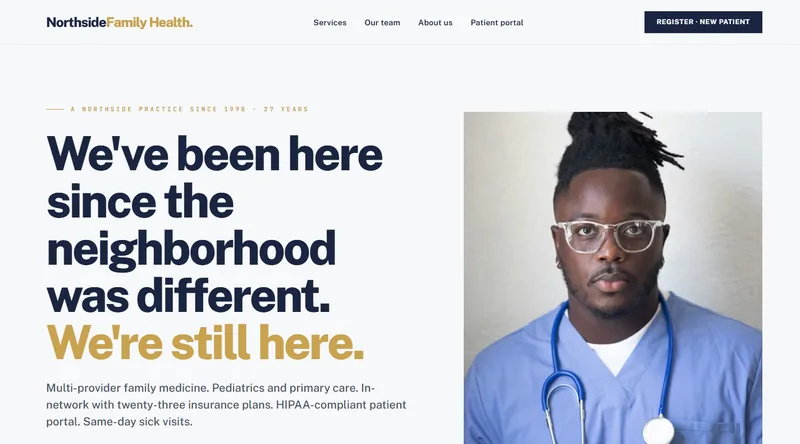 Northside Family Health homepage preview
