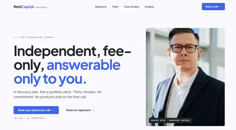Reid Capital Partners homepage preview