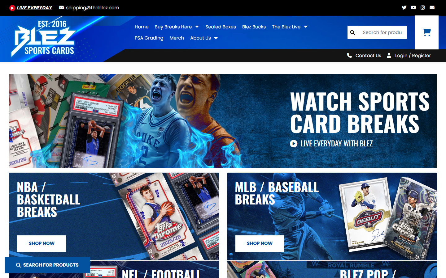 TheBlez.com homepage